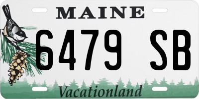 ME license plate 6479SB