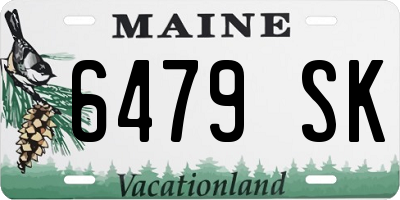 ME license plate 6479SK