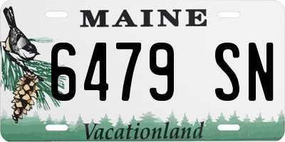 ME license plate 6479SN