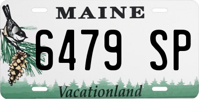 ME license plate 6479SP