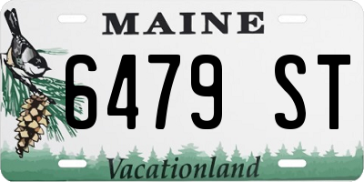 ME license plate 6479ST