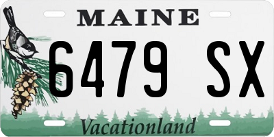 ME license plate 6479SX