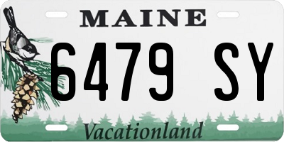 ME license plate 6479SY