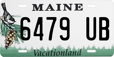 ME license plate 6479UB
