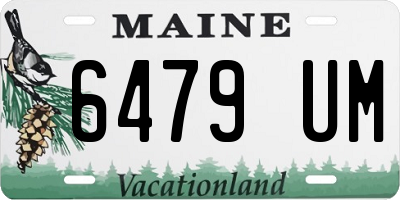 ME license plate 6479UM