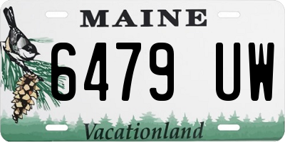 ME license plate 6479UW