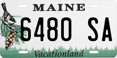 ME license plate 6480SA