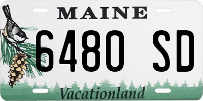 ME license plate 6480SD