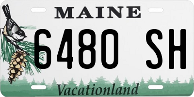 ME license plate 6480SH