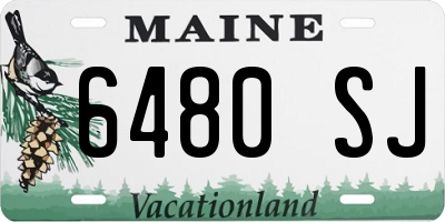 ME license plate 6480SJ