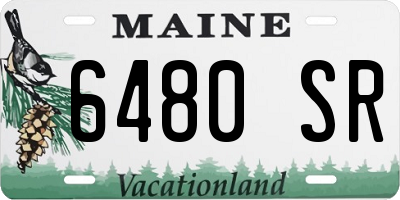 ME license plate 6480SR
