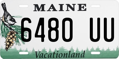 ME license plate 6480UU