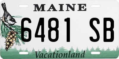 ME license plate 6481SB