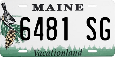 ME license plate 6481SG