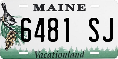 ME license plate 6481SJ