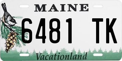 ME license plate 6481TK