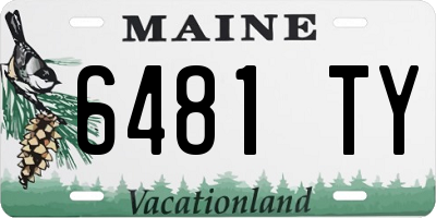 ME license plate 6481TY