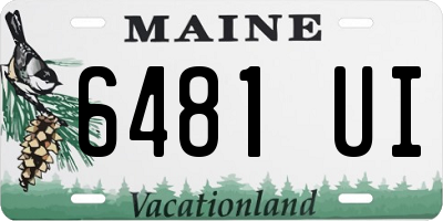 ME license plate 6481UI