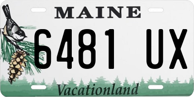 ME license plate 6481UX