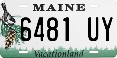 ME license plate 6481UY