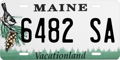 ME license plate 6482SA