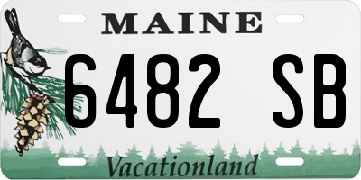 ME license plate 6482SB