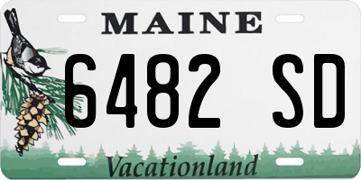 ME license plate 6482SD