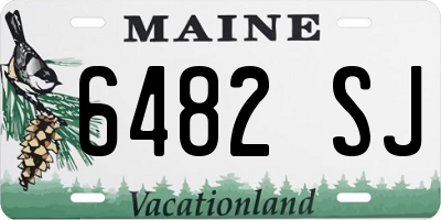 ME license plate 6482SJ