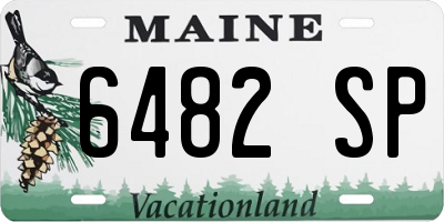 ME license plate 6482SP