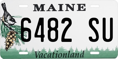 ME license plate 6482SU