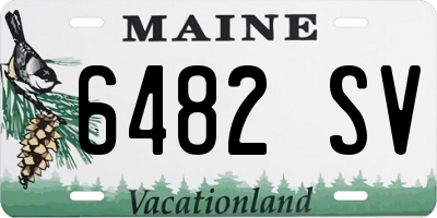 ME license plate 6482SV