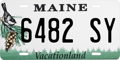 ME license plate 6482SY