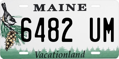 ME license plate 6482UM