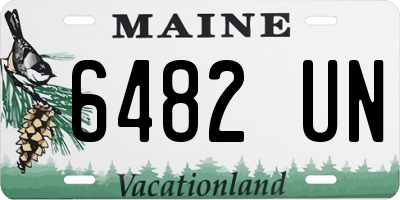 ME license plate 6482UN