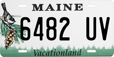 ME license plate 6482UV