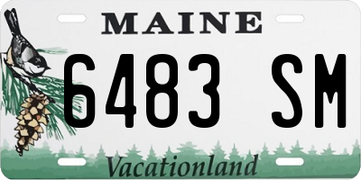 ME license plate 6483SM