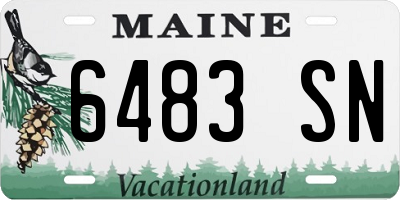 ME license plate 6483SN