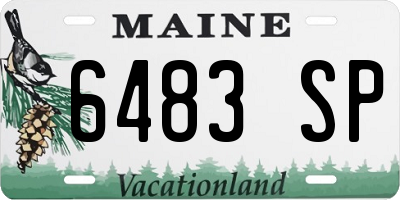 ME license plate 6483SP