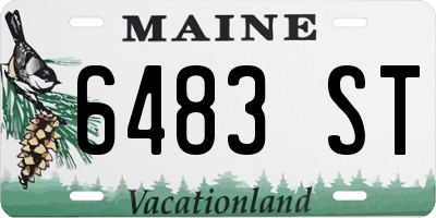 ME license plate 6483ST