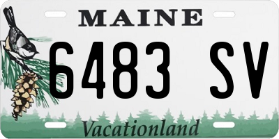 ME license plate 6483SV