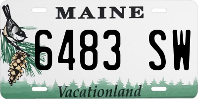 ME license plate 6483SW