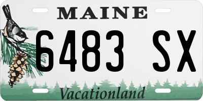 ME license plate 6483SX