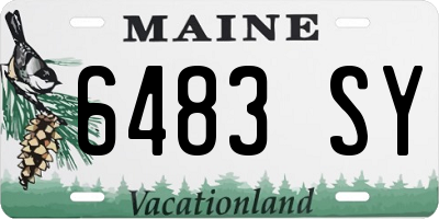 ME license plate 6483SY
