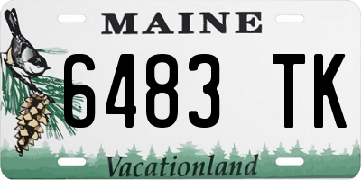 ME license plate 6483TK