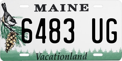 ME license plate 6483UG