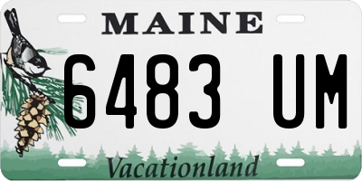 ME license plate 6483UM