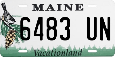 ME license plate 6483UN
