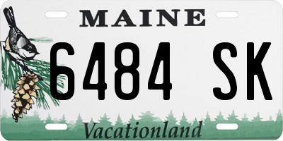 ME license plate 6484SK