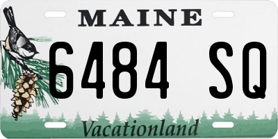 ME license plate 6484SQ