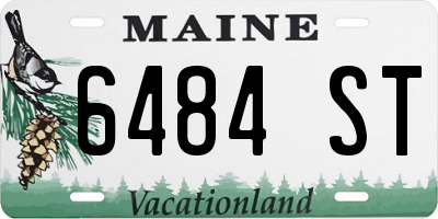 ME license plate 6484ST